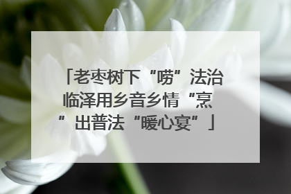 老枣树下“唠”法治 临泽用乡音乡情“烹”出普法“暖心宴”