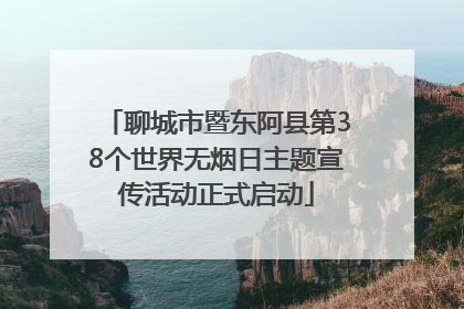 聊城市暨东阿县第38个世界无烟日主题宣传活动正式启动