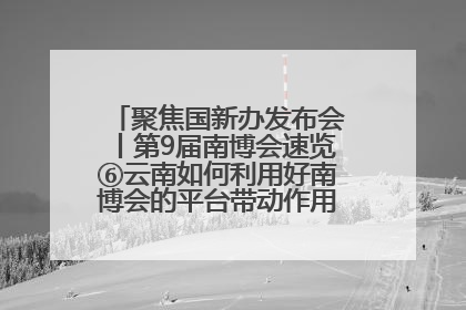 聚焦国新办发布会丨第9届南博会速览⑥云南如何利用好南博会的平台带动作用，深化与南亚国家的交流与合作？