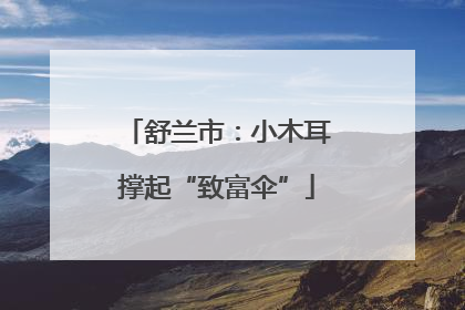 舒兰市：小木耳撑起“致富伞”