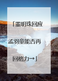 董明珠回应孟羽童能否再回格力→