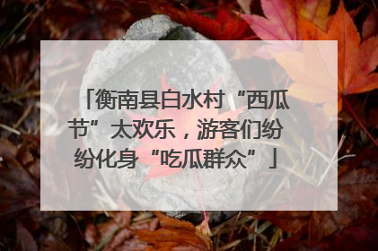 衡南县白水村“西瓜节”太欢乐，游客们纷纷化身“吃瓜群众”