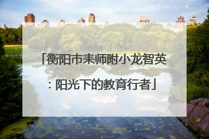 衡阳市耒师附小龙智英：阳光下的教育行者