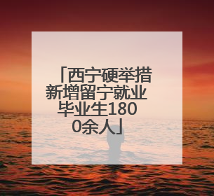 西宁硬举措新增留宁就业毕业生1800余人