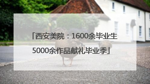 西安美院：1600余毕业生5000余作品献礼毕业季