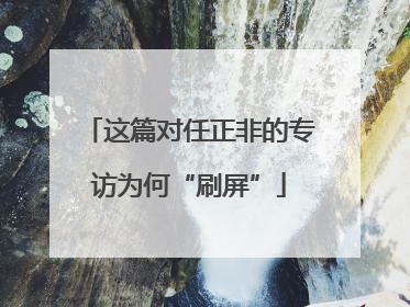 这篇对任正非的专访为何“刷屏”