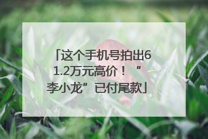 这个手机号拍出61.2万元高价！“李小龙”已付尾款