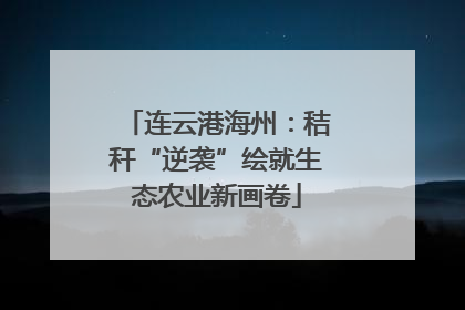 连云港海州：秸秆“逆袭”绘就生态农业新画卷