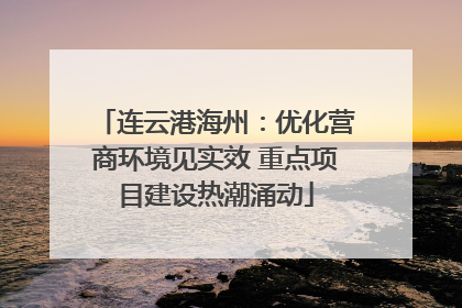 连云港海州：优化营商环境见实效 重点项目建设热潮涌动
