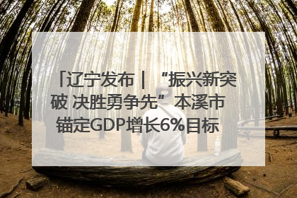 辽宁发布｜“振兴新突破 决胜勇争先”本溪市锚定GDP增长6%目标推进十项重点工作