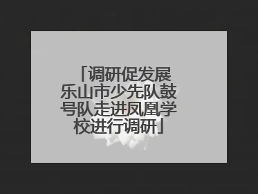调研促发展 乐山市少先队鼓号队走进凤凰学校进行调研
