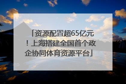 资源配置超65亿元！上海搭建全国首个政企协同体育资源平台