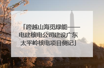 跨越山海觅绿能——电建核电公司建设广东太平岭核电项目侧记