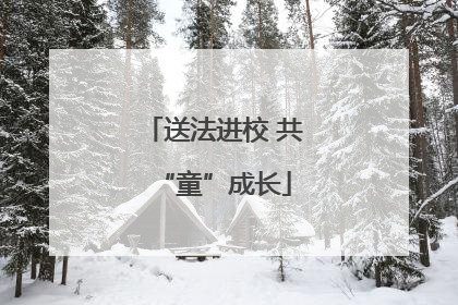 送法进校 共“童”成长