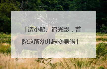造小船、追光影，普陀这所幼儿园变身啦