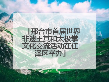 邢台市首届世界非遗王其和太极拳文化交流活动在任泽区举办