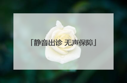 静音出诊 无声保障
