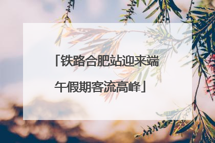 铁路合肥站迎来端午假期客流高峰