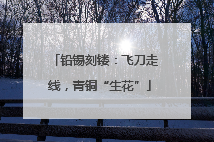 铅锡刻镂：飞刀走线，青铜“生花”