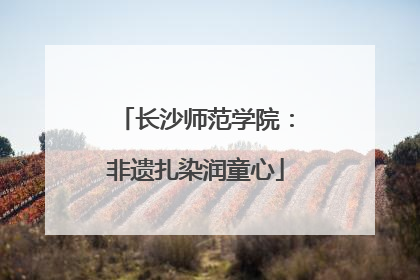 长沙师范学院：非遗扎染润童心