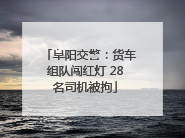 阜阳交警：货车组队闯红灯 28名司机被拘