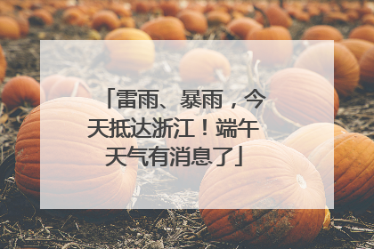 雷雨、暴雨，今天抵达浙江！端午天气有消息了