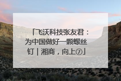飞沃科技张友君：为中国做好一颗螺丝钉｜湘商，向上⑦