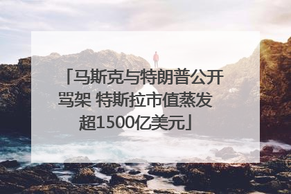 马斯克与特朗普公开骂架 特斯拉市值蒸发超1500亿美元