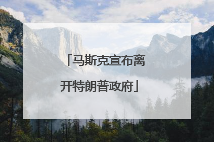 马斯克宣布离开特朗普政府