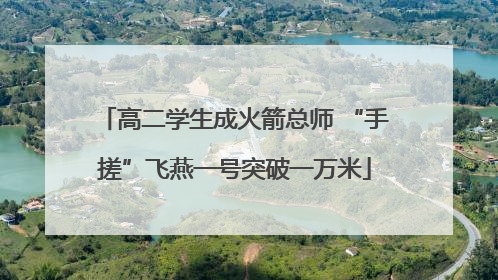 高二学生成火箭总师 “手搓”飞燕一号突破一万米