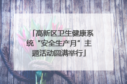 高新区卫生健康系统“安全生产月”主题活动圆满举行