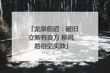 龙泉街道：破旧立新有良方 移风易俗见实效