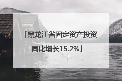 黑龙江省固定资产投资同比增长15.2%