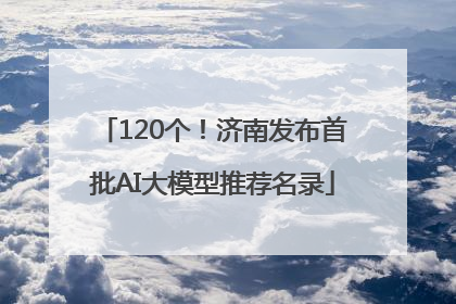 120个！济南发布首批AI大模型推荐名录