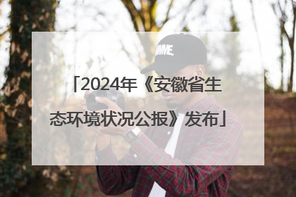 2024年《安徽省生态环境状况公报》发布
