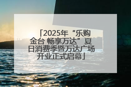 2025年“乐购金台 畅享万达”夏日消费季暨万达广场开业正式启幕