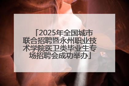 2025年全国城市联合招聘暨永州职业技术学院医卫类毕业生专场招聘会成功举办