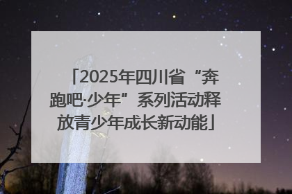 2025年四川省“奔跑吧·少年”系列活动释放青少年成长新动能