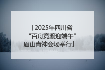 2025年四川省“百舟竞渡迎端午”眉山青神会场举行