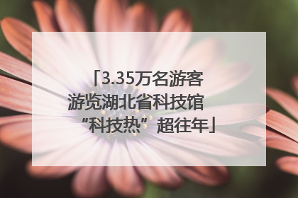 3.35万名游客游览湖北省科技馆 “科技热”超往年