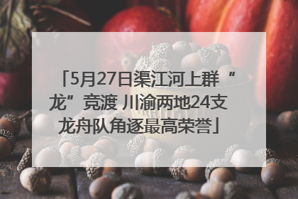 5月27日渠江河上群“龙”竞渡 川渝两地24支龙舟队角逐最高荣誉
